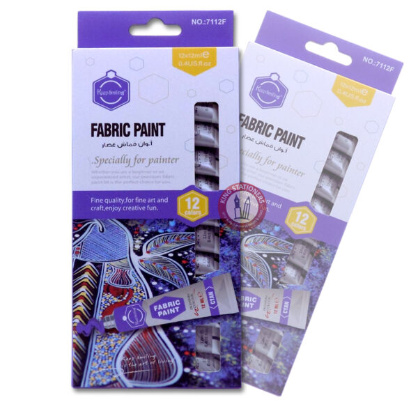 Keep Smiling Fabric Paint 12ml Tube 12-Colors set No. 7112F