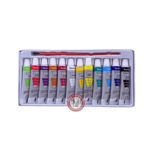 Keep Smiling Fabric Paint 12ml Tube 12-Colors set No. 7112F