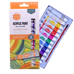 Keep Smiling Acrylic Paint Set (12 Colors, 12ml Tubes) 7112-A